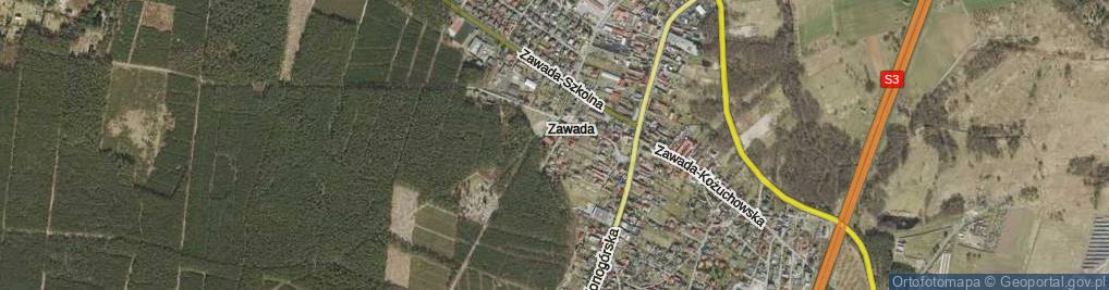 Zdjęcie satelitarne Zawada-Brzozowa ul.